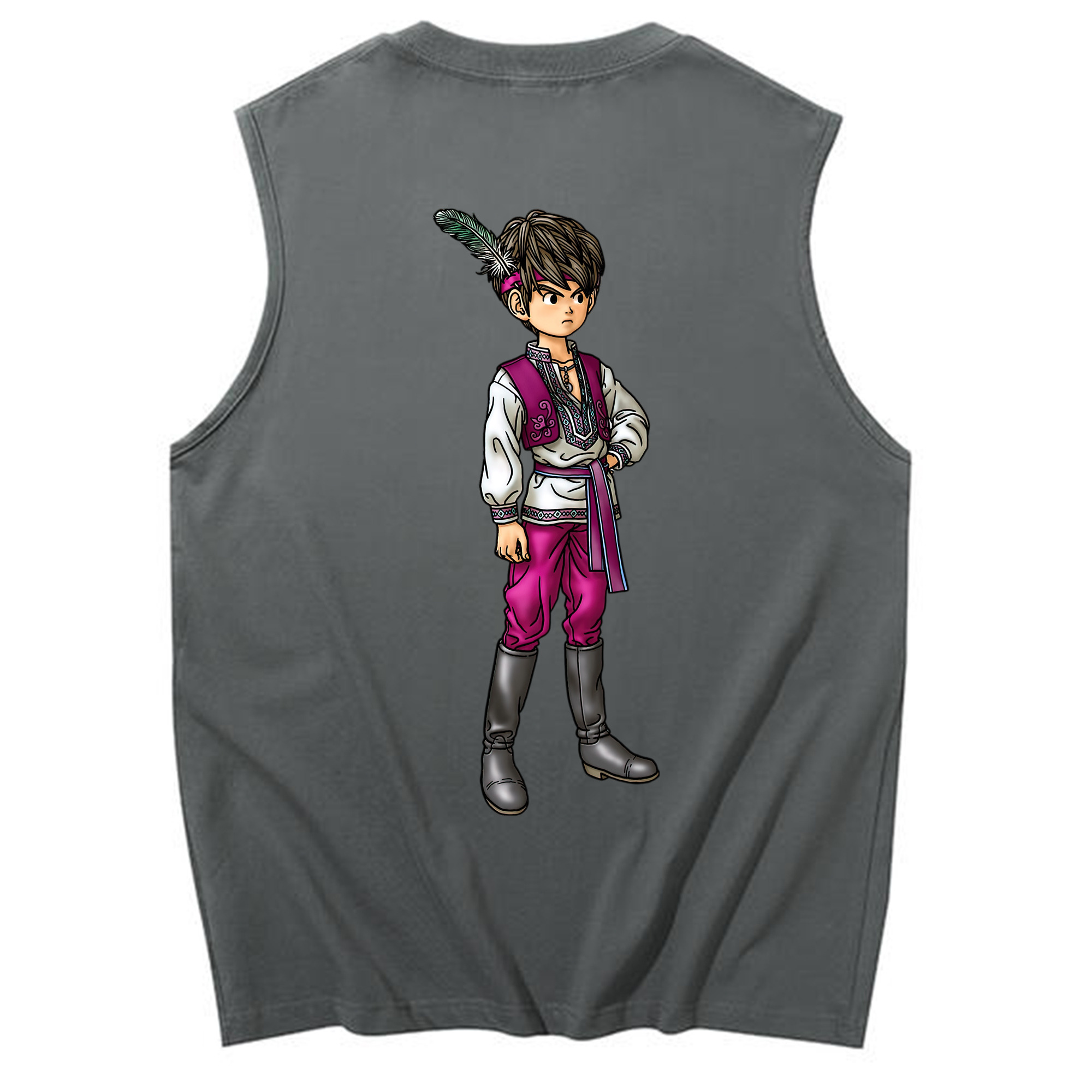 （画像用） ドラゴンクエスト Doragon Kuesuto Dragon Quest コットン100％タンクトップ（背面プリント）